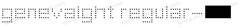 genevalght regular字体转换